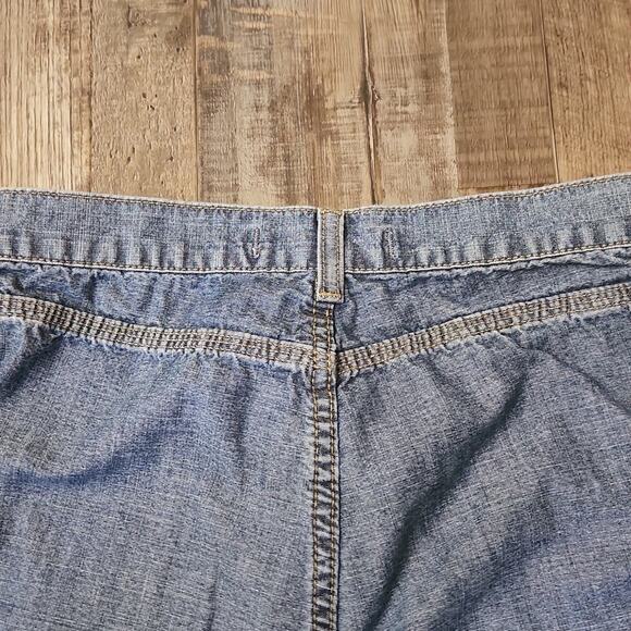 Vintage Tommy Hilfiger Wide Leg Jeans Size 8 Light Wash Hook Zip Y2K Preppy 2001 - Picture 5 of 11